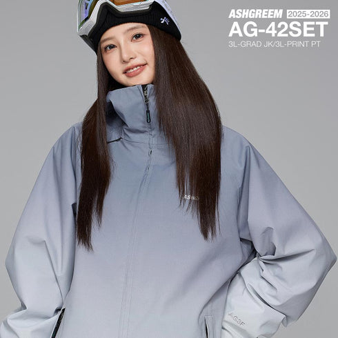 ASHGREEM (アッシュグリーム) 【予約商品】 25-26 スノーボードウェア 上下セット 3レイヤ フルシーム グラデーション ジャケット AG-42SET 耐水圧30000mm スノーウェア スノボウェア スキーウェア スノボーウェア 上下2点セット セットアップ パンツ メンズ レディース 新作